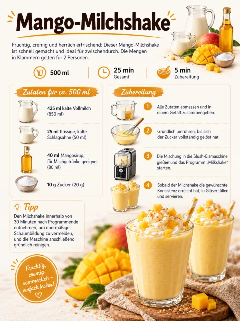 Mango Milchshake (Frucht-Milchshakes)